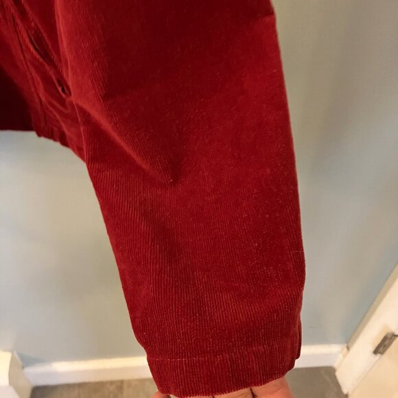 Christopher & Banks Women's Dark Red Unlined Corduroy Jacket Size S - Picture 5 of 9